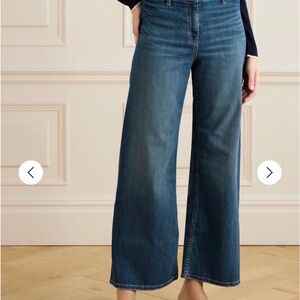 Nili Lotan Megan Jeans Size 30 Wide Leg High Rise Made USA $400 Retail